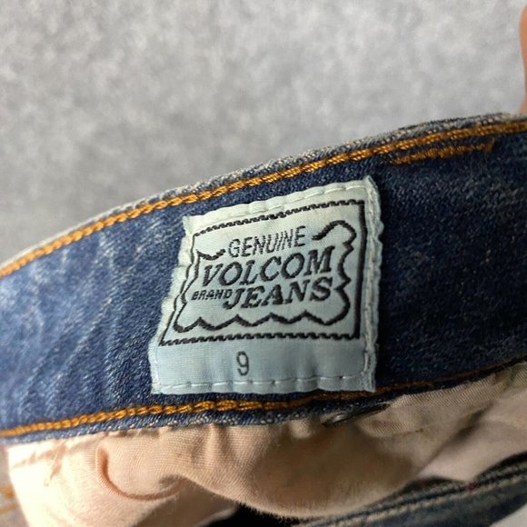 Volcom Straight Leg Skinny Jeans Women's Size 9 Denim Cotton Mid Rise - Picture 10 of 12